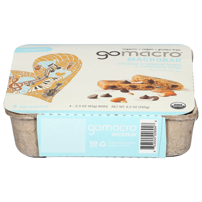 GoMacro Organic MacroBar Oatmeal Chocolate Chip Peanut Butter, 7 Count - 2.3 oz Bars