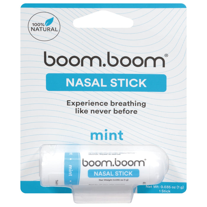 Boomboom Nasal Stick - Mint - (Pack of 6) | Aromatherapy Inhaler for Refreshing Relief
