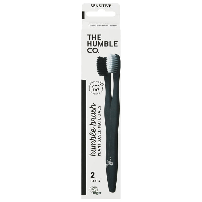 The Humble Co. Soft Bristle Toothbrushes White/Black - 6-Count Value Pack