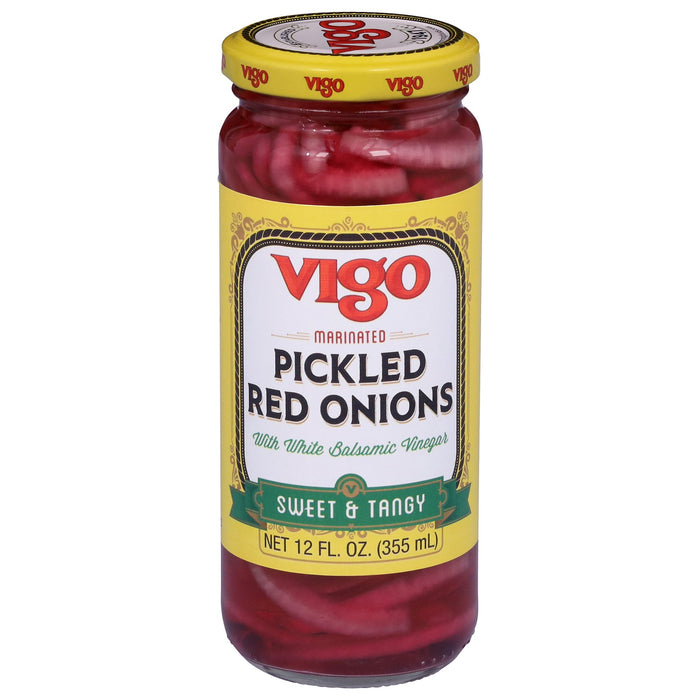 Vigo Pickled Red Onions (Pack of 6) – Crispy & Tangy, Perfect for Salads & Tacos
