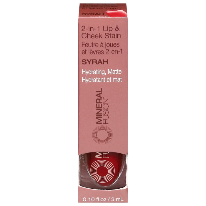 Mineral Fusion Stain Lip & Cheek - Syrah - Natural Flush of Color - .1 fl oz