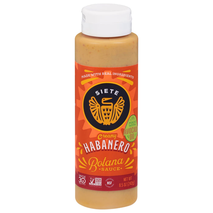Siete Habanero Botana Sauce (Pack of 8) - 8.5 oz  - Spicy & Tangy