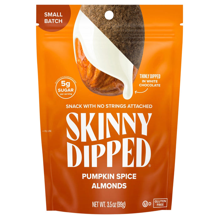 Skinnydipped Almonds Pumpkin Spice - 10 Pack - 3.5 Oz Each - Fall Flavored Almonds