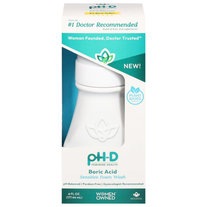 pH-D Feminine Health Boric Acid Foam Wash, Gentle & Soothing, 6 oz Each