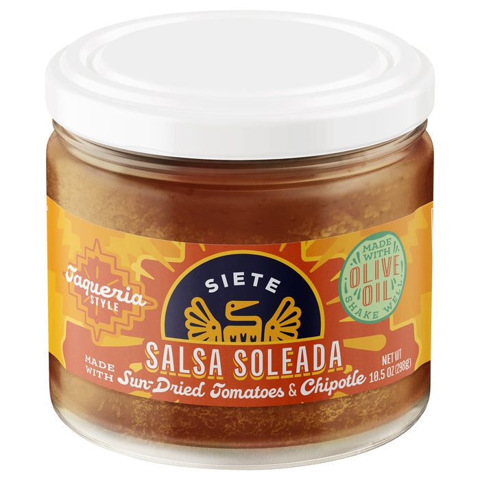 Siete Salsa Soledad Chipotle (Pack of 6) - 10.5 Oz - Tangy & Smoky Flavor