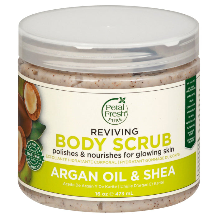 Petal Fresh Pure Argan Oil & Shea Body Scrub (Pack of 6) - 16 fl oz Each
