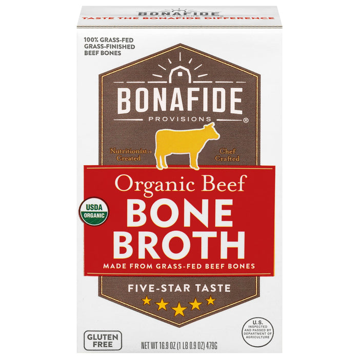Bonafide Provisions Organic Beef Bone Broth - 6 x 16.9 fl oz