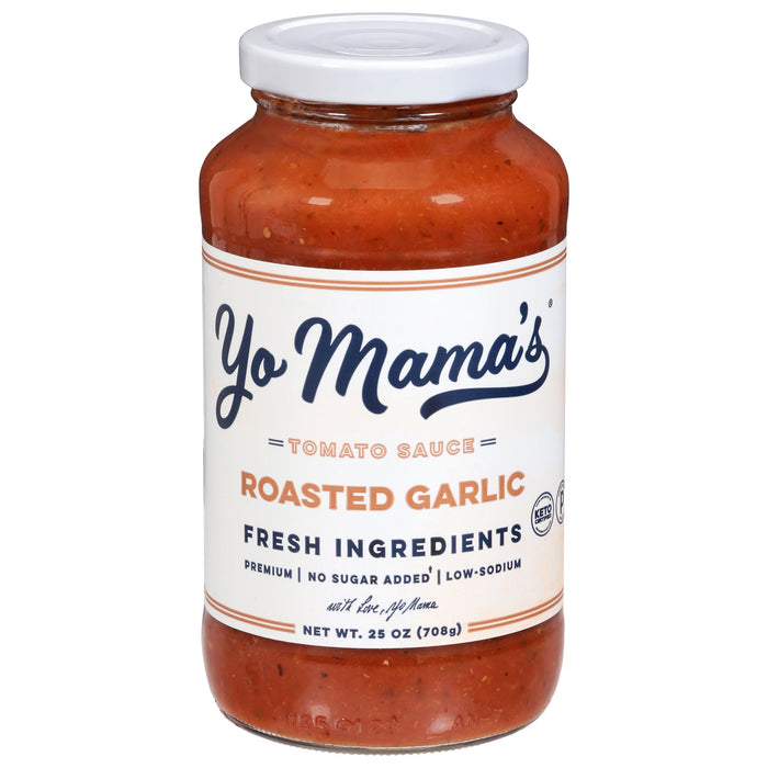Yo Mama's Foods Roasted Garlic Pasta Sauce - 6 x 25 oz