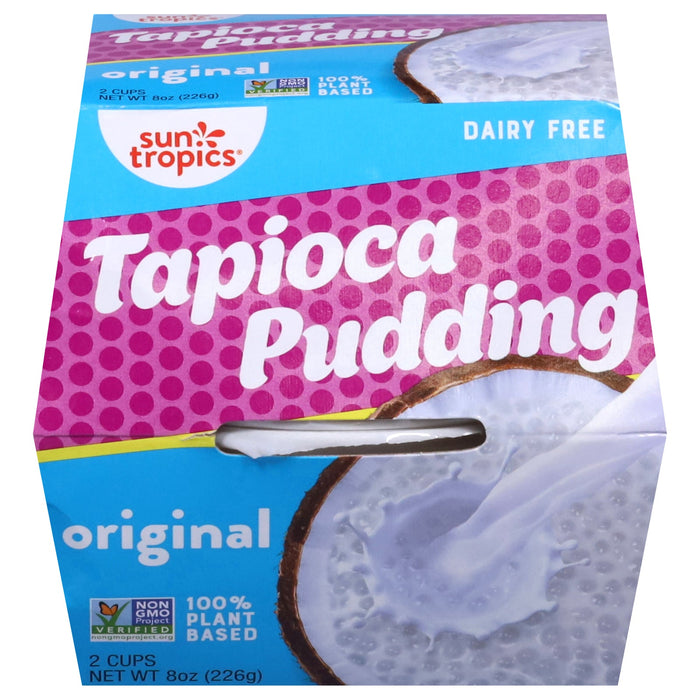 Sun Tropics Original Tapioca Dessert Puddings - Dairy-Free, 2-Pack (Pack of 6-8 Frozen)