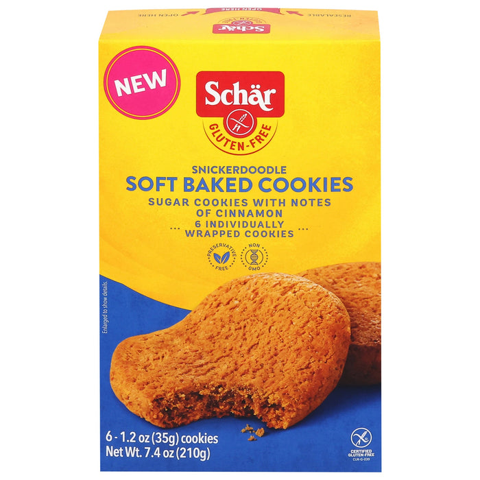 Schar Soft Snickerdoodle Cookies, Gluten-Free, 6-Pack (7.4 Oz Each)