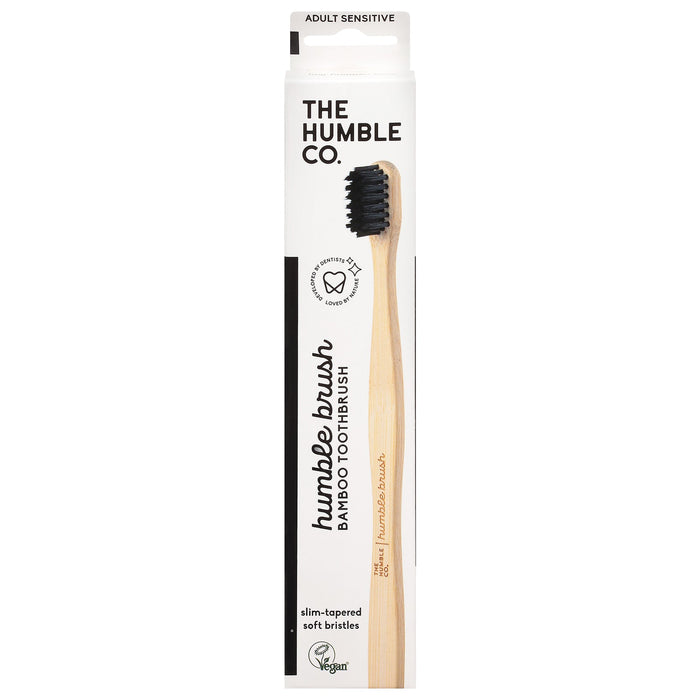 The Humble Co. Sensitive Black Bamboo Toothbrushes (Pack of 6)
