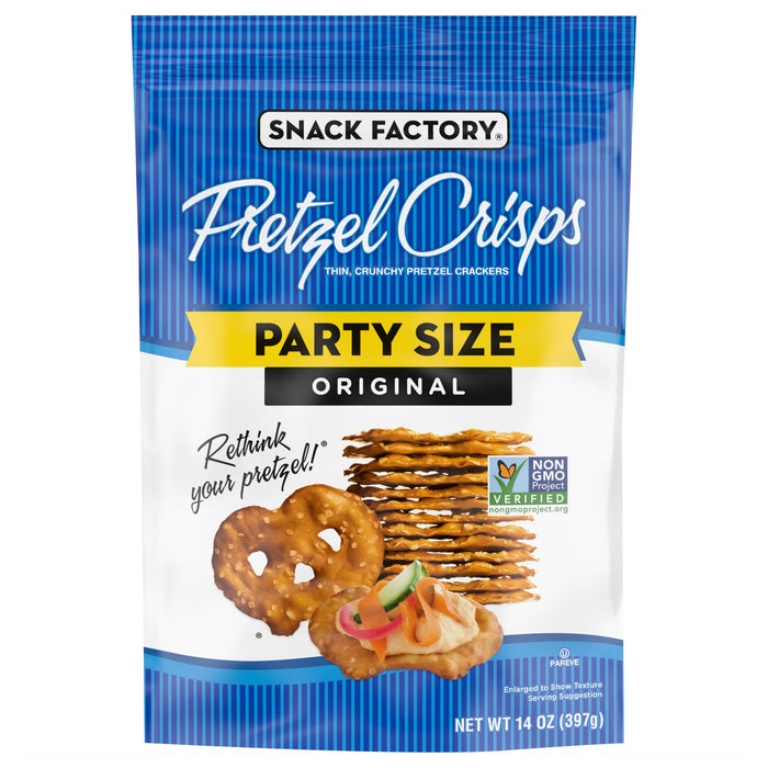 Pretzel Crisps Original - 14 oz - 12 Count - Thin & Crispy Crackers