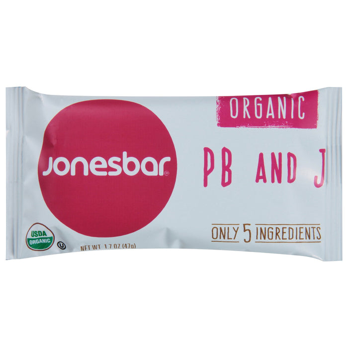 Jonesbar Organic Peanut Butter & Jelly Bar - 1.7 oz - 12 Count