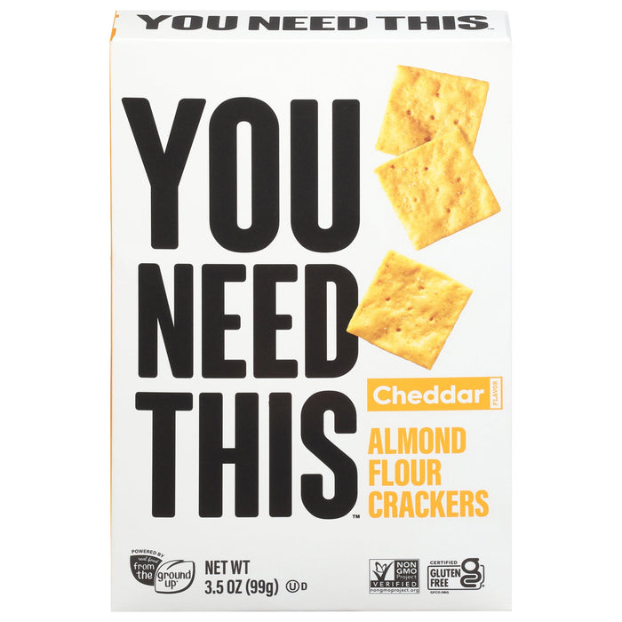 You Need This Crckr Almnd Flr Cheddr, 6 x 3.5 Oz - Gluten-Free Cheese Crisps