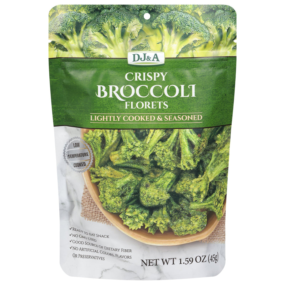 DJ&A Broccoli Florets Crispy Snacks - 9 x 1.59 Oz Pouches — Specialty ...