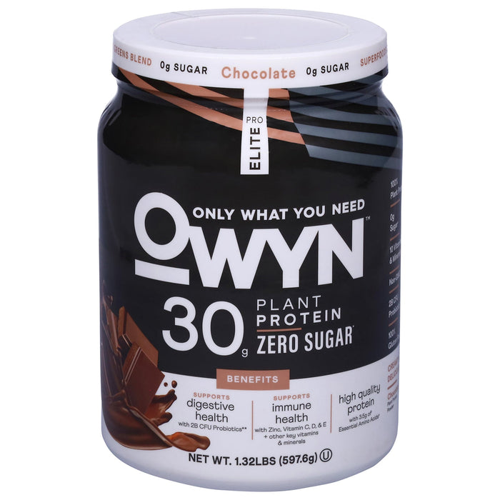 Owyn What You Need Elite Chocolate Protein Powder - 1.32 Lb Canister (3 Pack)