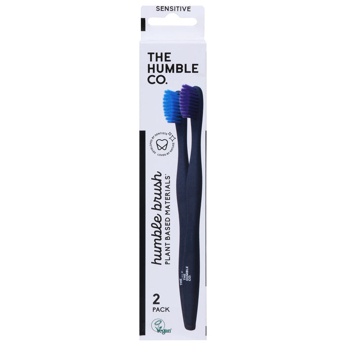 The Humble Co. Soft Bristle Toothbrushes - Blue/Purple 2-Pack - Pack of 6 (2-Packs)