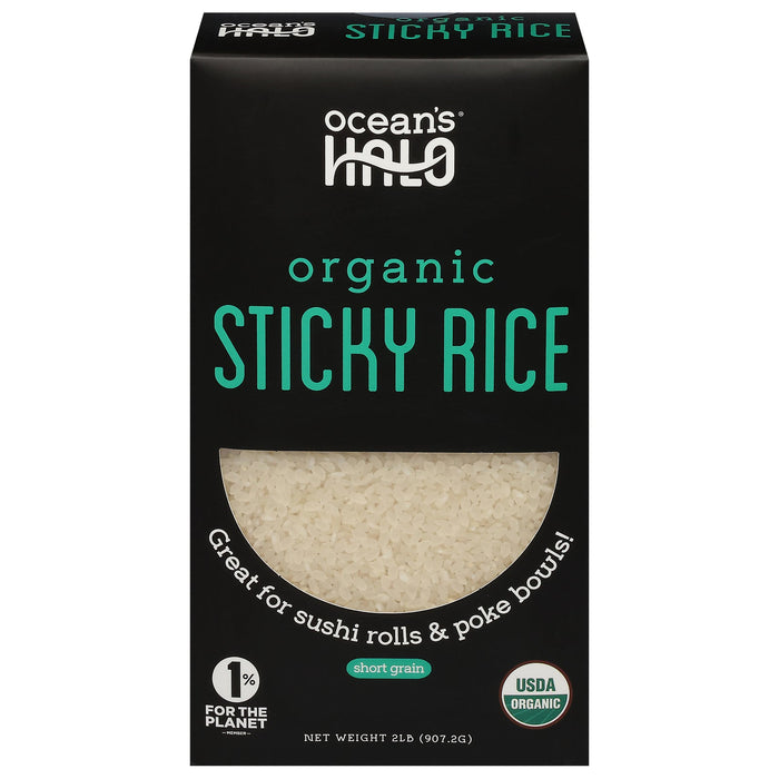 Ocean's Halo Organic Sticky Short Grain Green Rice, 5 x 32 oz Bags