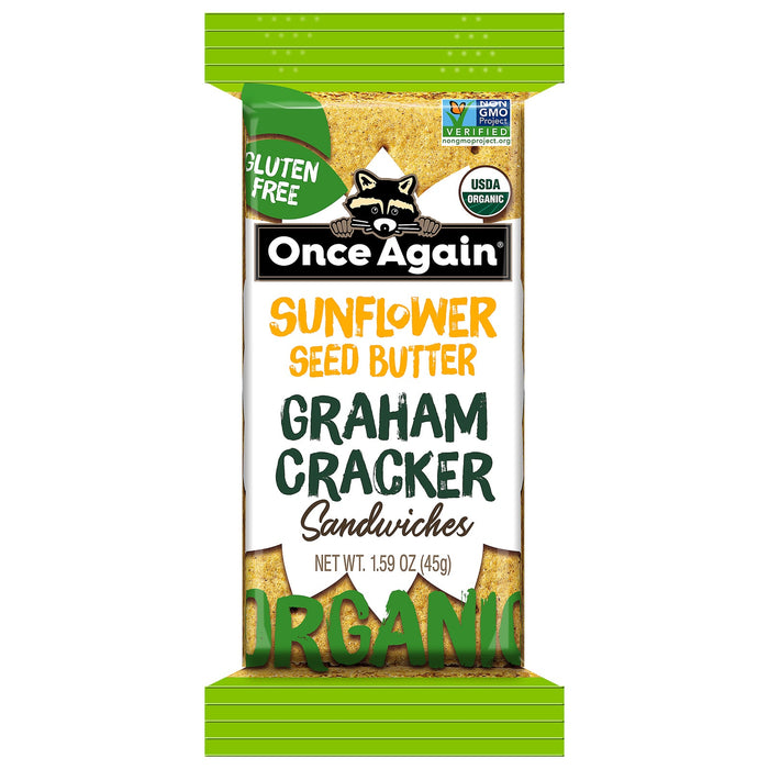 Once Again Crkr Sndwch Organic Sun Btr, 8 x 1.59 oz - Sunflower Seed Butter Sandwich Crackers