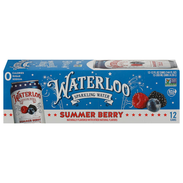 Waterloo Sparkling Water, Summer Berry, 24  (2 x 12-Packs)