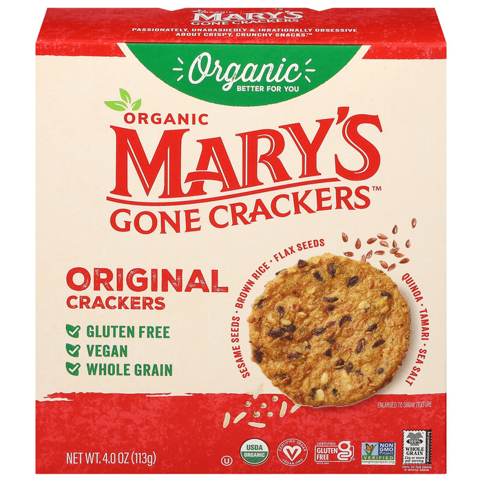 Mary's Gone Crackers Original Cracker Organic, 6-Pack, 4 oz