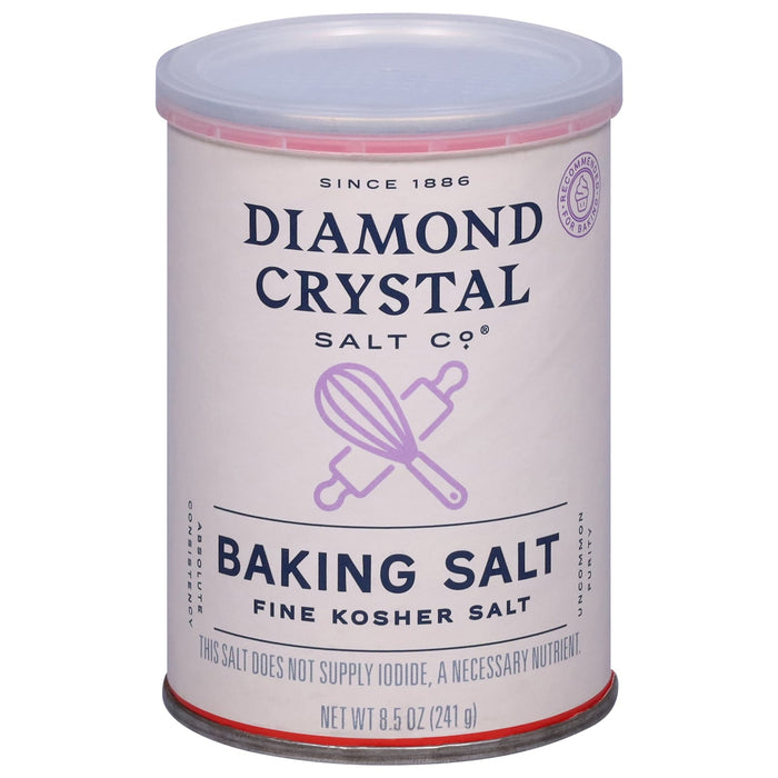 Diamond Crystal Fine Baking Salt, 8.5 oz Canister, 12-Pack