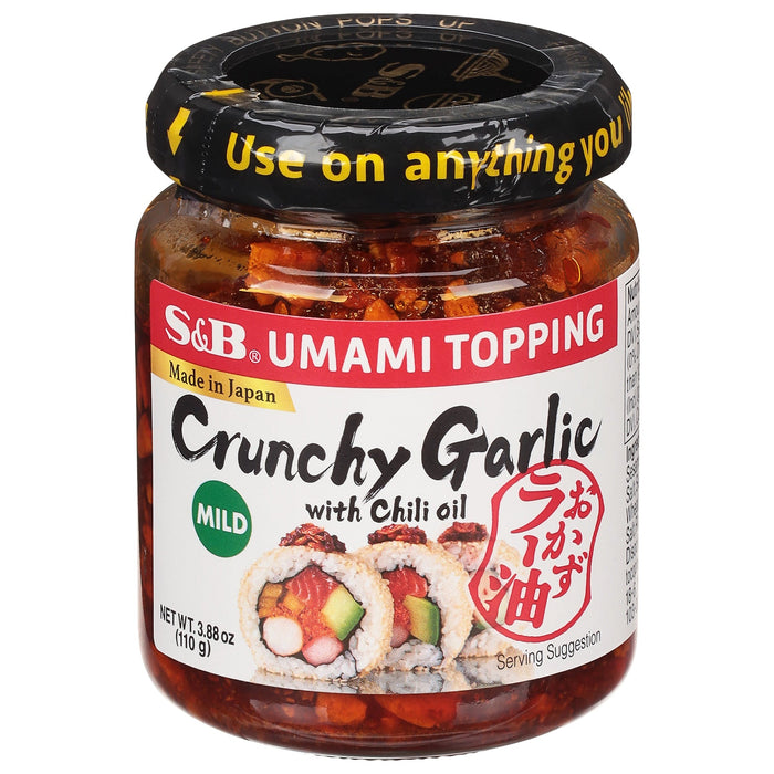 S&b Topping Umami Crunchy Garlic, 6 x 3.88 oz - Crispy Flavor Enhancer