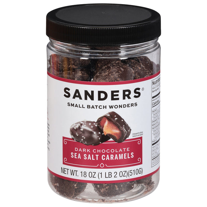 Sanders Dark Chocolate Sea Salt Caramels - 18 oz - 6 Count