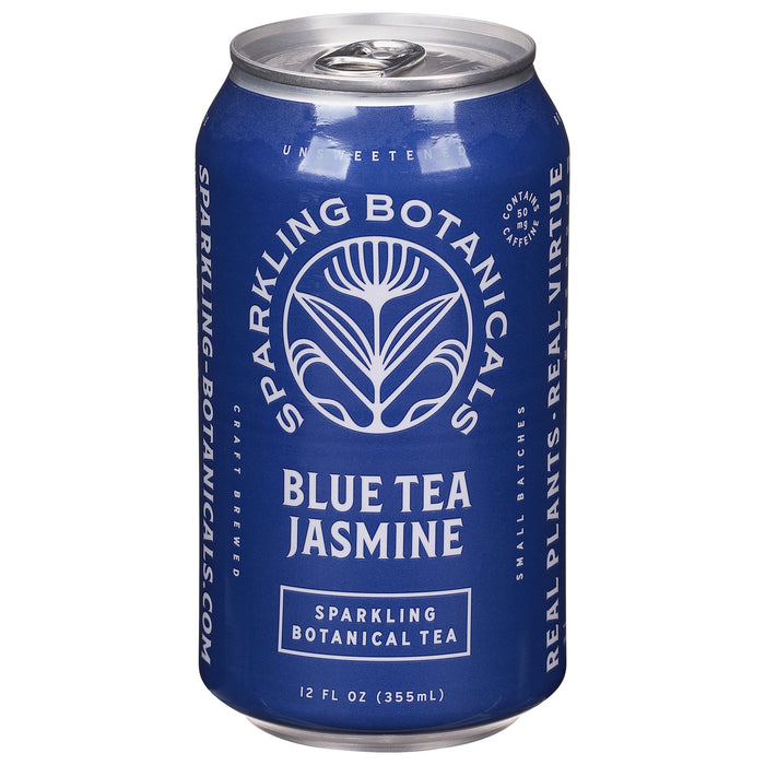 Rishi Sparkling Tea Blue Jasmine (Pack of 12) - 12 oz  - Refreshing & Aromatic