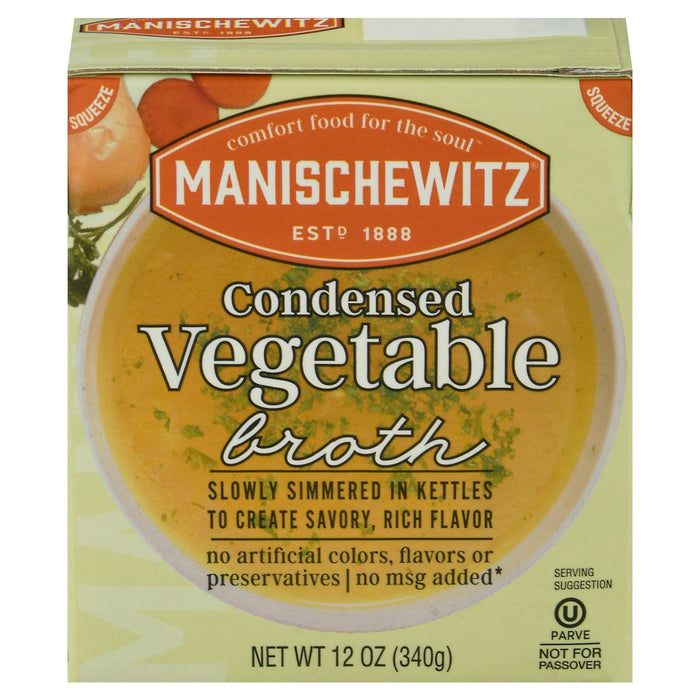 Manischewitz Vegetable Broth Condensed, 12 oz  (Pack of 12)
