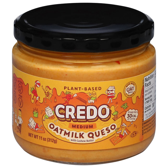 Credo Foods Dip Df Oatmilk Queso, Creamy Dairy-Free Dip - Pack of 6-11 Oz