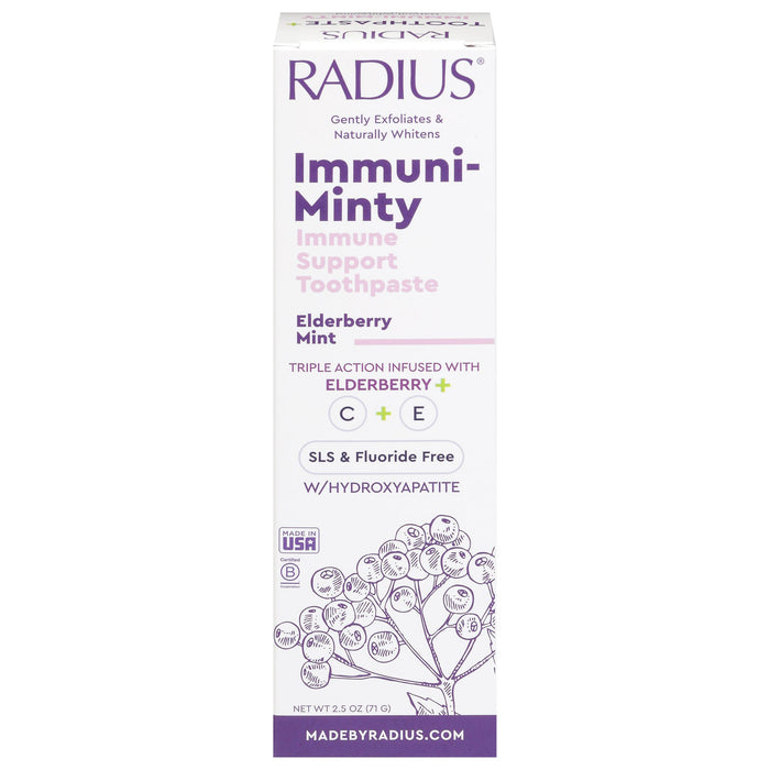 Radius Toothpaste Immune Adult Elderberry Mint - 2.5 oz Each