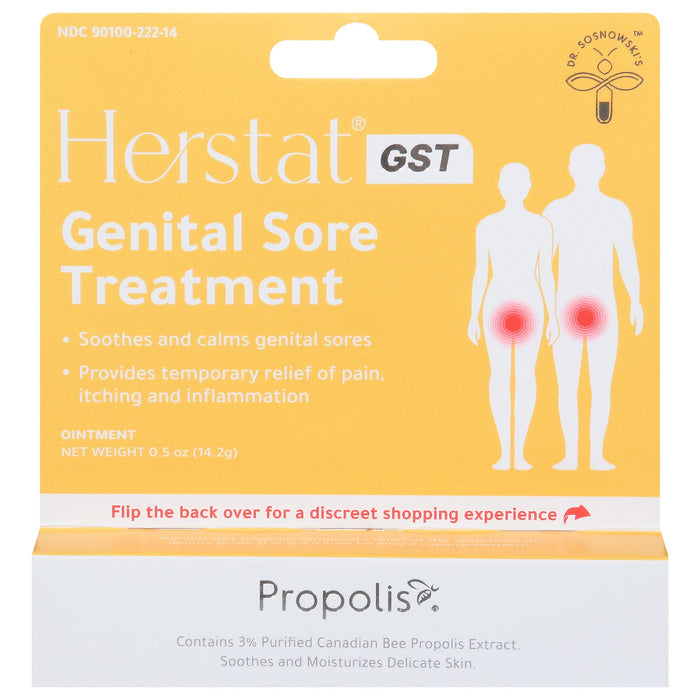 Herstat Genital Sore Treatment Ointment - Pack of 4-.5 Oz