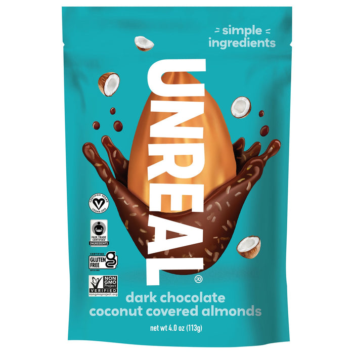 Unreal Dark Chocolate Coconut Covered - 6 x 4 oz