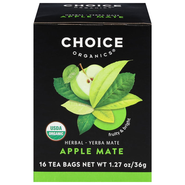 Choice Organics Herbal Tea, Apple Mate, 16 Tea Bags (Pack of 6)