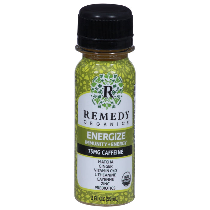 Remedy Organics Energize Shot: Organic Energy + Immune Support - Pack of 24 (2 oz )