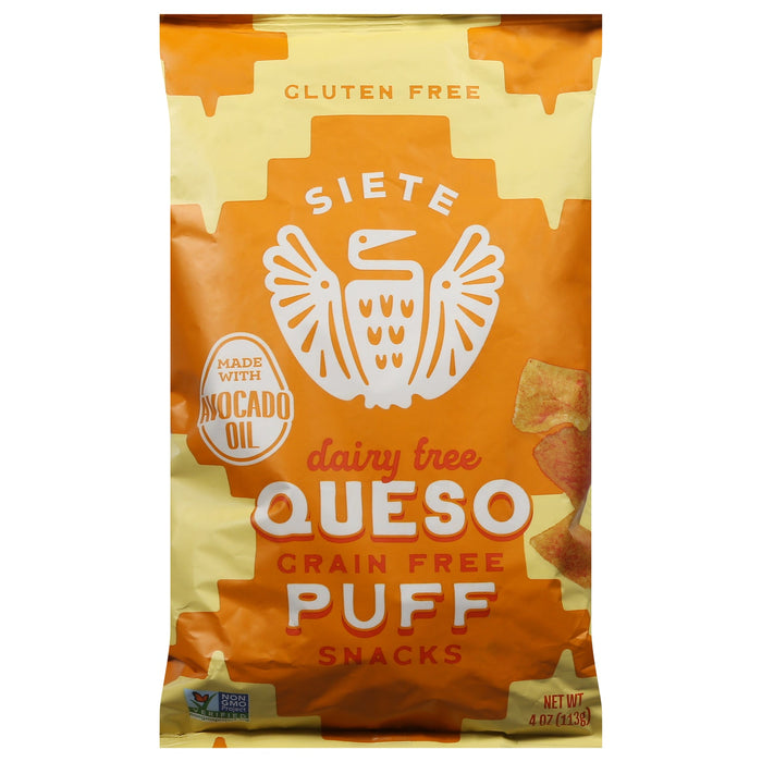 Siete Grain-Free Queso Puffs - 6 x 4 oz Bags