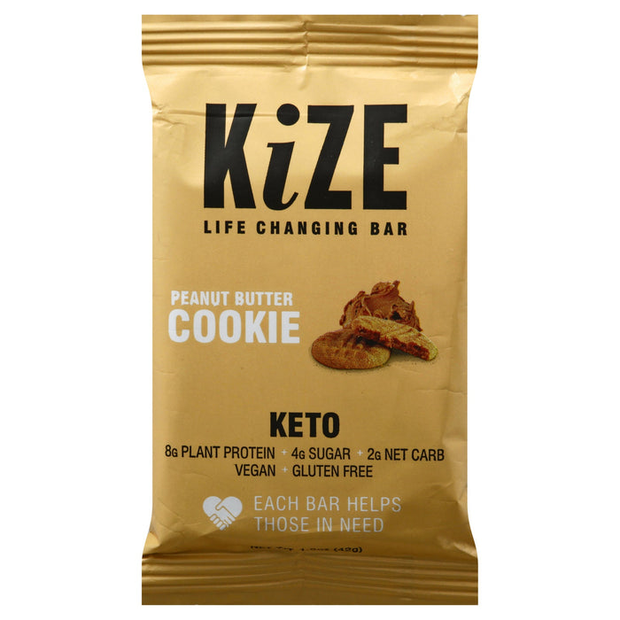 Kize Concepts Keto Peanut Butter Bars - 10 x 1.5 Oz - Low Carb, High Protein, Gluten-Free Snack