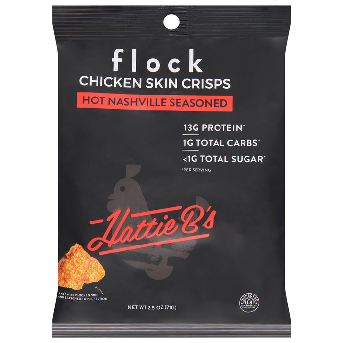 Flock Crisp Chicken Skin Hattie B's - 0.5-2.5 oz - Pack of 8