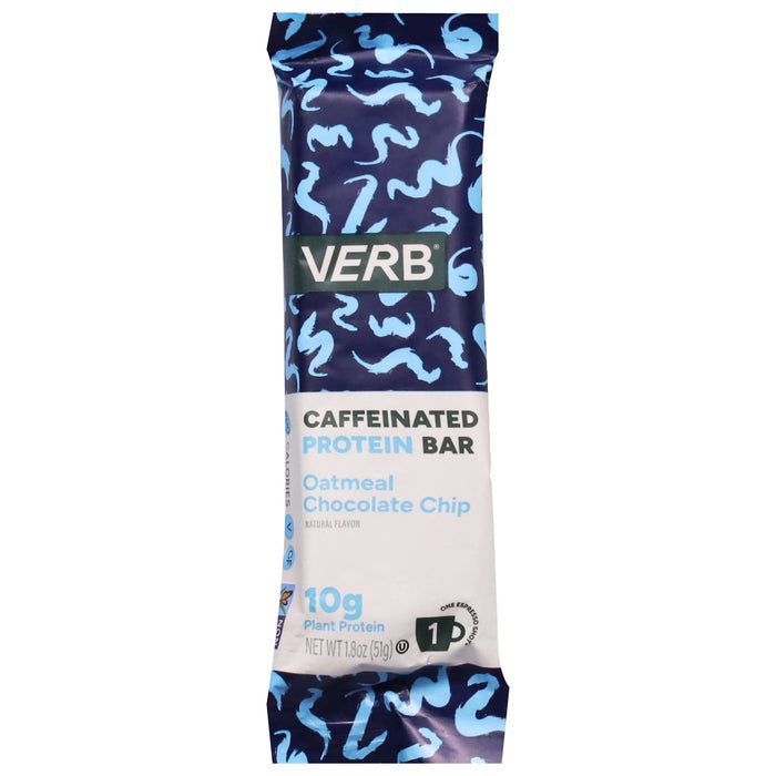 Verb Energy Oatmeal Chocolate Chip Caffeinated Protein Bar - 12 Count - 1.8 Oz Each
