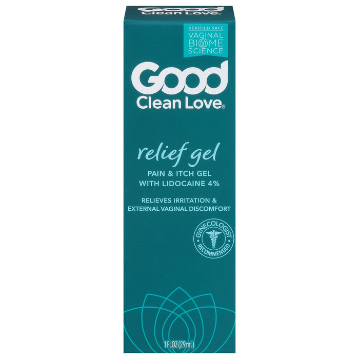 Good Clean Love Relief Gel - Natural Pain & Itch Relief - 1 fl oz