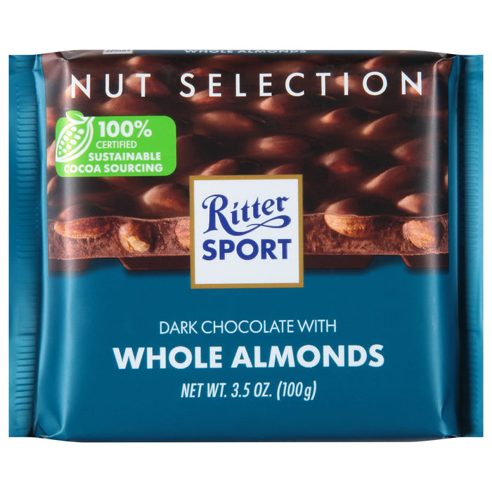 Ritter Sport Dark Chocolate Whole Almonds, 11 x 3.5 Oz - Multipack