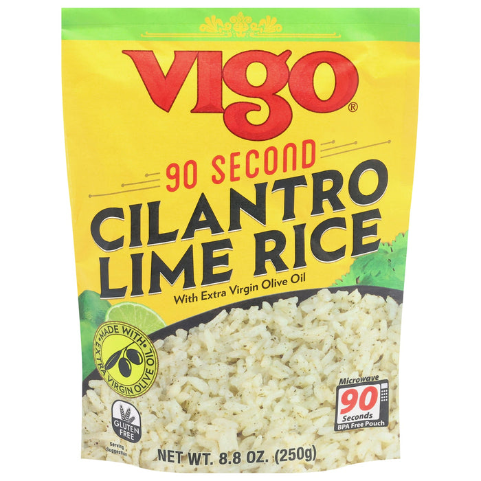 Vigo Rice Cilantro Lime, 12 x 8.8 oz Pouches - Quick & Flavorful Side Dish