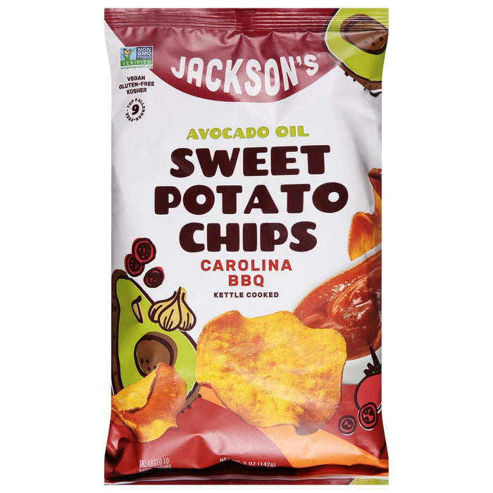 Jacksons Sweet Potato Chips Carolina BBQ - 5 oz Bag (12-Pack)