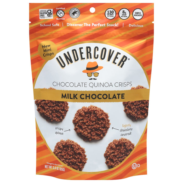 Undercover Chocolate Mini Crisps Milk Chocolate - Pack of 12 (3 oz Bags)
