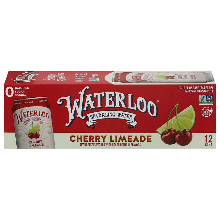 Waterloo Sparkling Water, Cherry Limeade, 24  (2 Packs of 12)