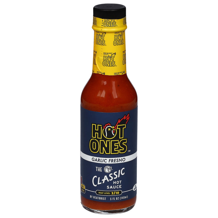 Hot Ones Garlic Fresno Edition Hot Sauce (Pack of 12 - 5 Oz )