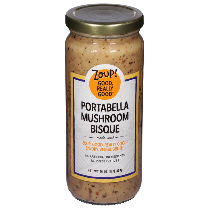 Zoup! Good, Really Good Portabella Mushroom Bisque Soup, 6-Pack of 16 oz.