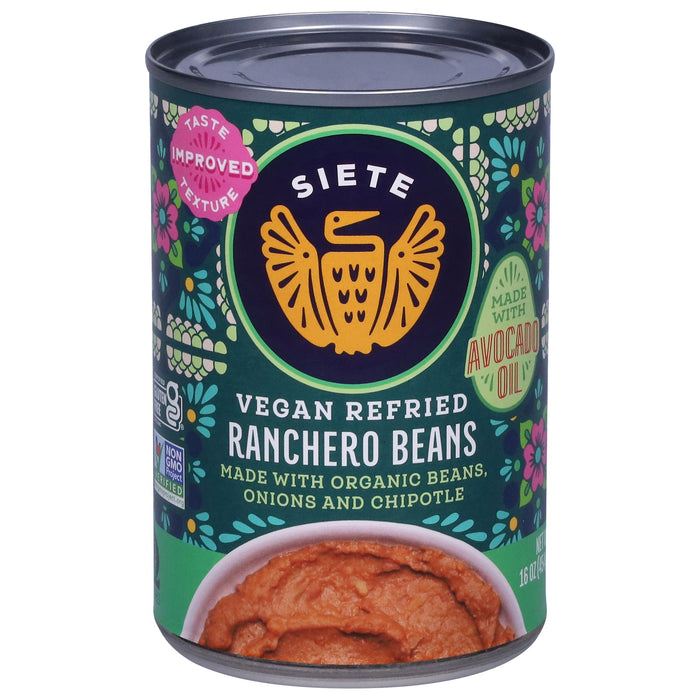 Siete Refried Ranchero Beans - 16 oz - 12