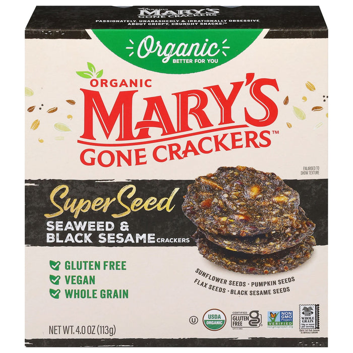 Mary's Gone Crackers Original Seed Crackers with Seaweed - 6 Bags of 4 oz.